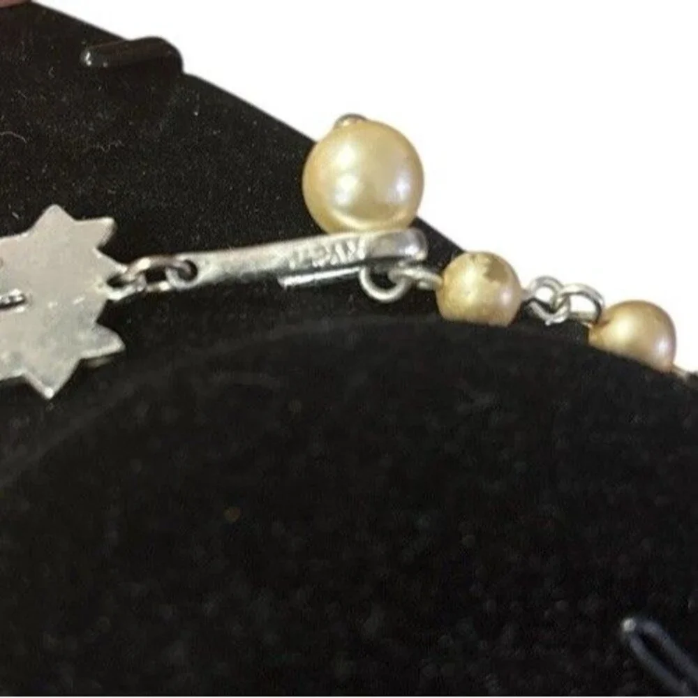 Vintage 16 inch Faux Pearl Necklace, Two Layer, Stamped‎ JAPAN